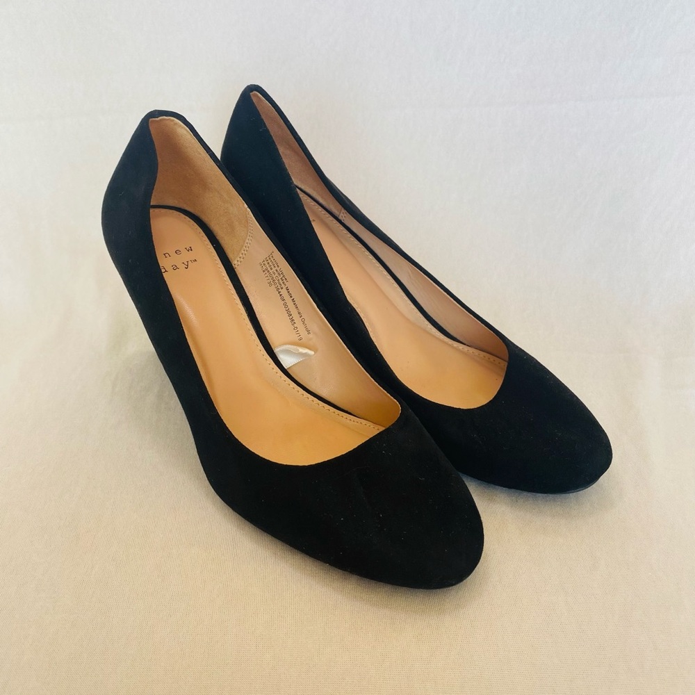 A new day black wedge shoes